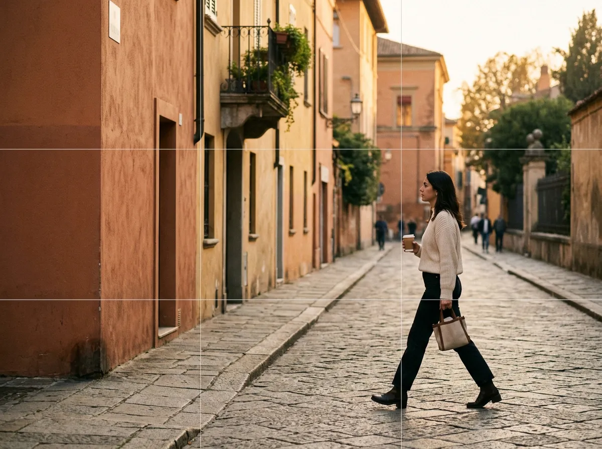 mujer atravesando la calle